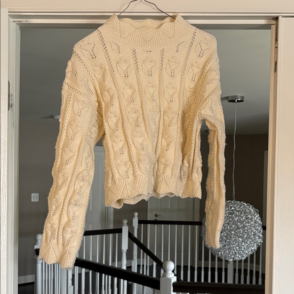Cream Cable Knit Sweater